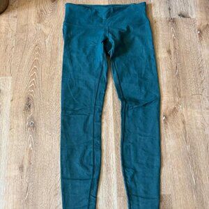 Lululemon vintage low waisted teal green leggings size 4